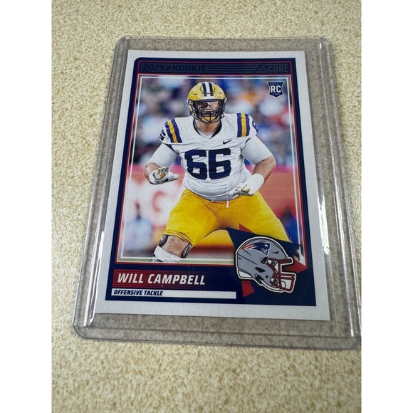 Panini Other - 2025 Panini Score Will Campbell‎ Rookie Card No 25 LSU New England Patriots RC